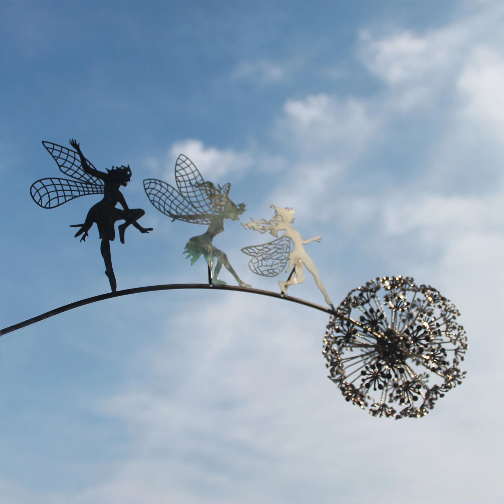 Variant image for Enchanting Metal Fairy Garden Sculpture - Weather-Resistant Outdoor Decor for Garden Art and Ornaments-3