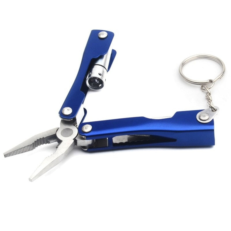 Portable 9in1 Outdoor Aluminum Multi Tool Keychain