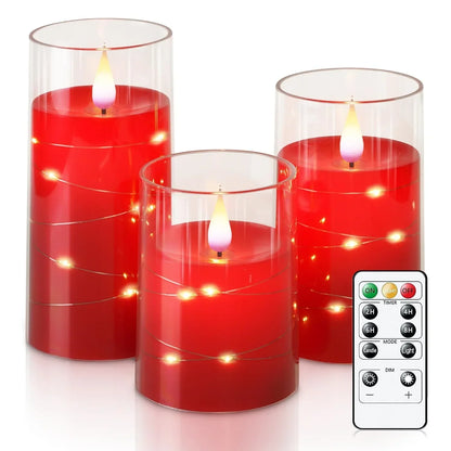Warm Glow LED Candle with Flickering Flame Effect