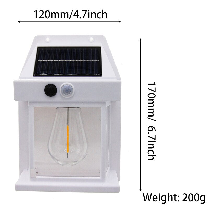 Eco Friendly Solar Powered Outdoor Wall Lamp