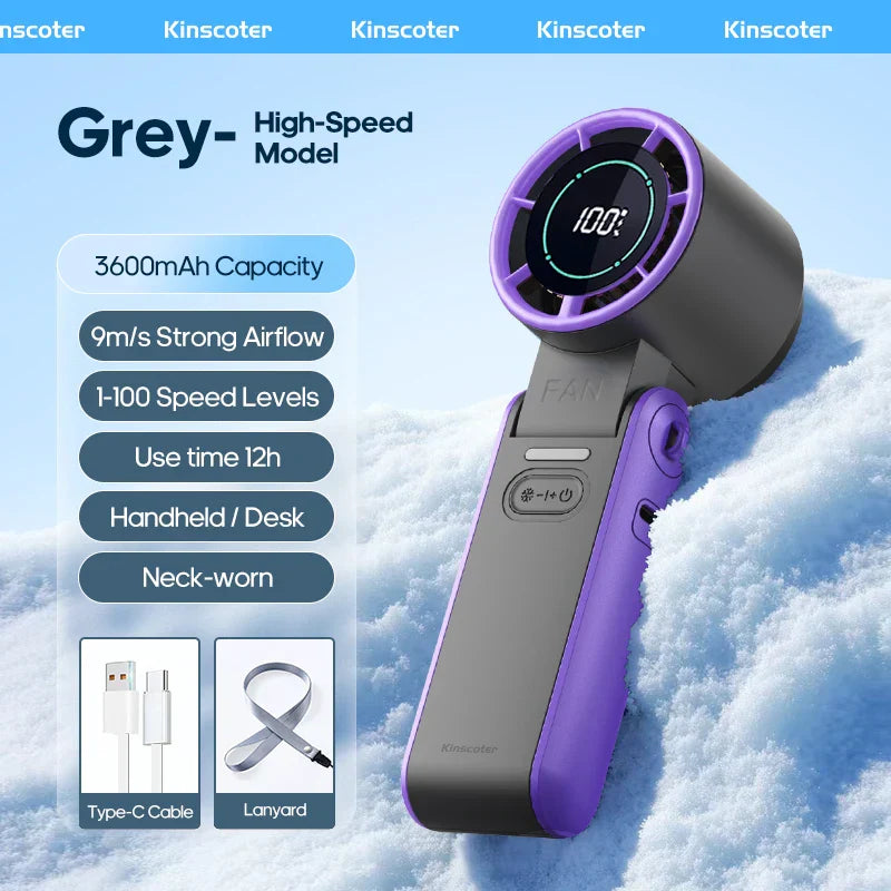 Portable Mini Handheld Fan with Rechargeable Battery