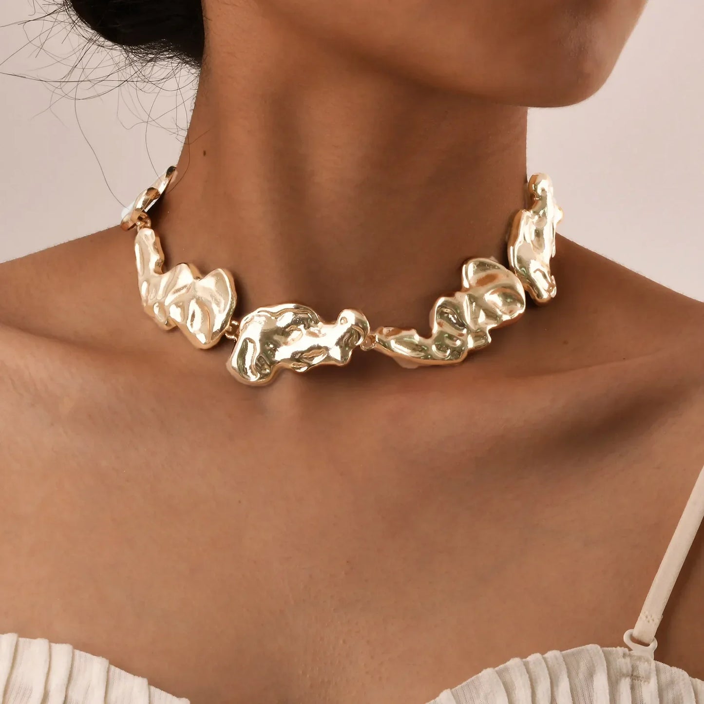 Molten Lava Stone Choker Necklace