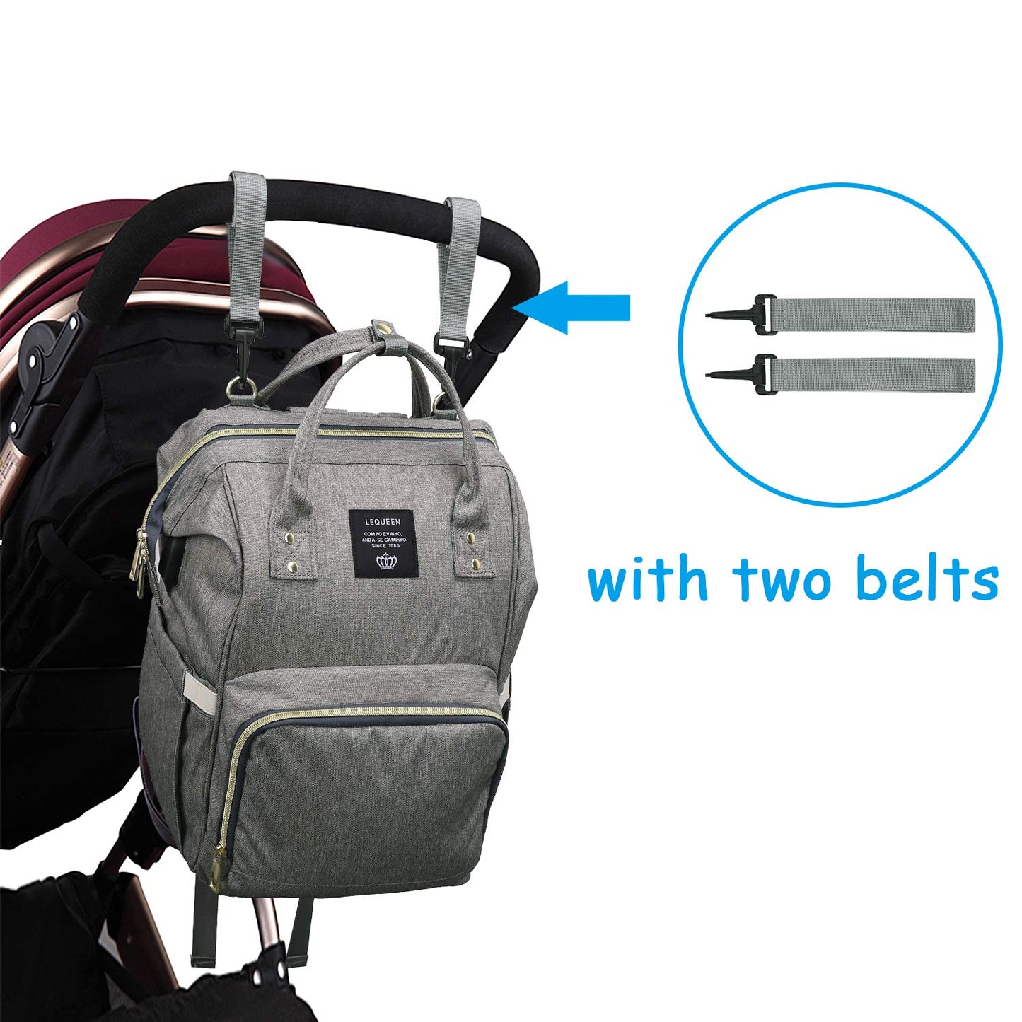 Spacious USB Baby Diaper Bag Backpack