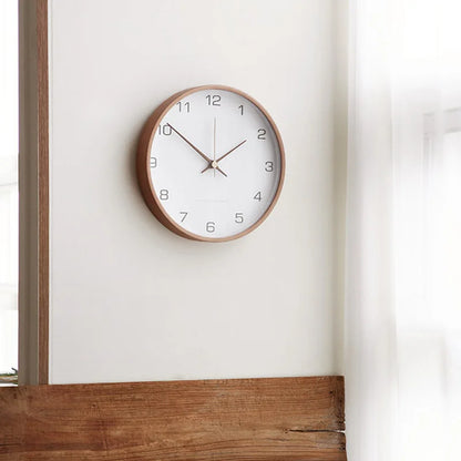 Simple Quiet Round Clock for Home and Office - Fesara