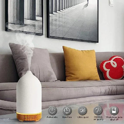 Ceramic Essential Oil Diffuser with Colorful LED Light