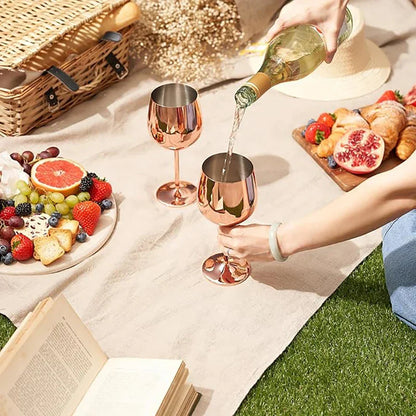 Durable Metal Drinking Glasses (Set of 6)