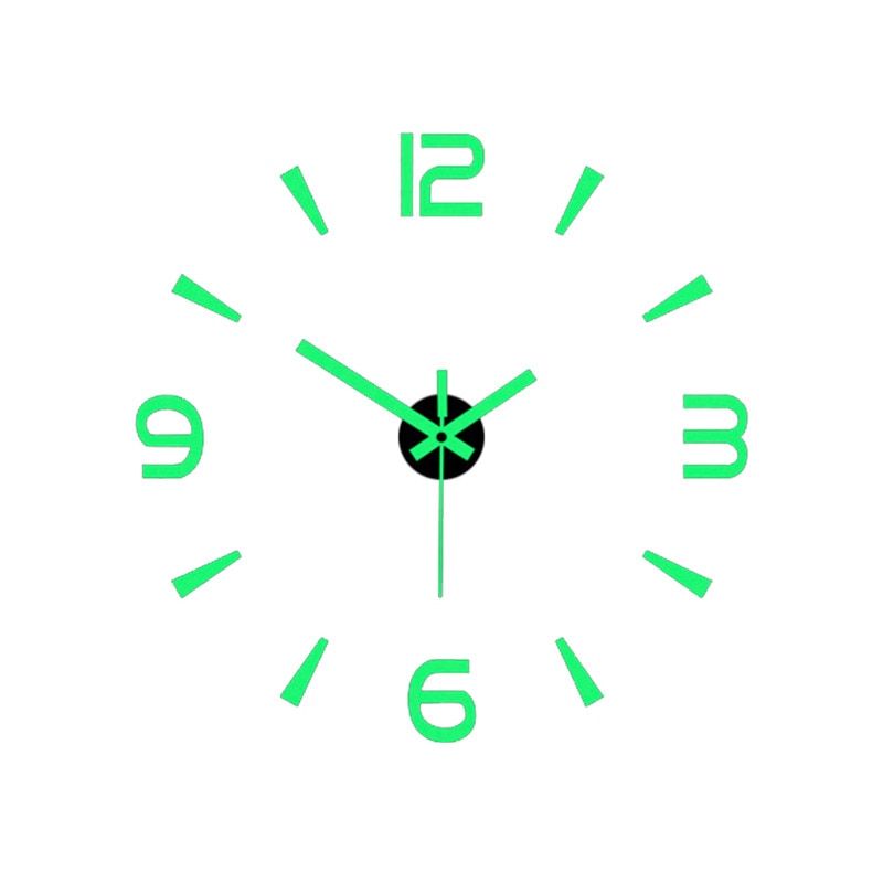 Decorative 3D Glow Silent Wall Clock