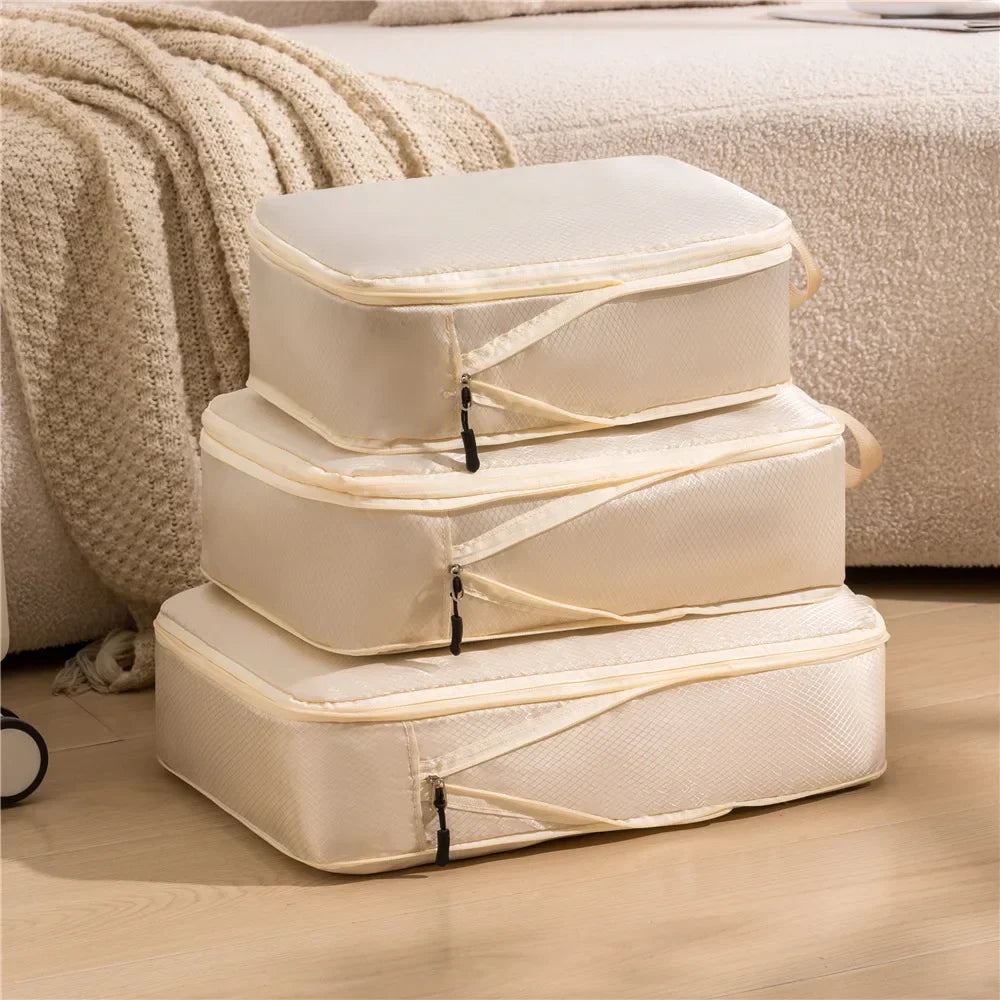 Compact Travel Bag Organizer Set 3-in-1 Waterproof Luggage Bags
