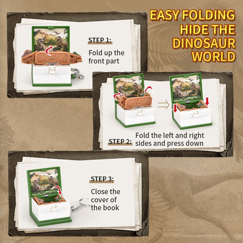 Colorful Dino Mini Figurine Keychain Toy
