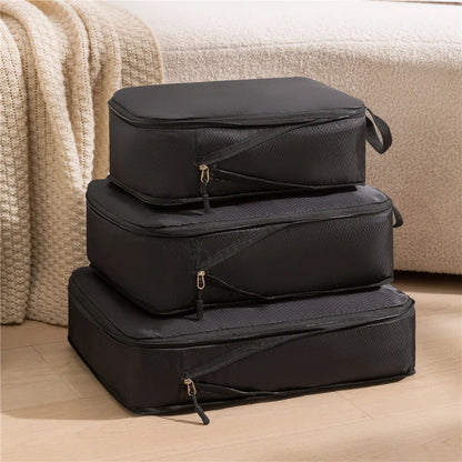 Compact Travel Bag Organizer Set 3-in-1 Waterproof Luggage Bags