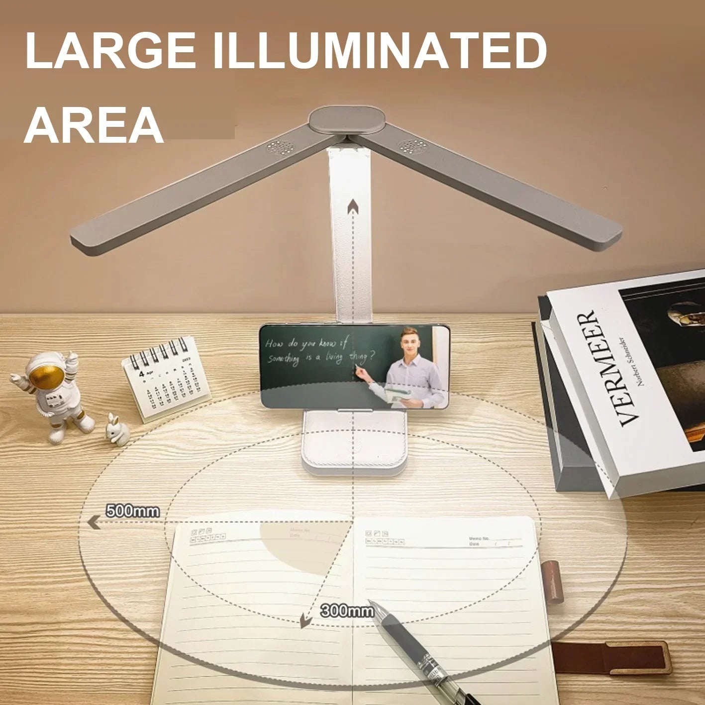 Bright LED Desk Lamp with USB Rechargeable Touch Control