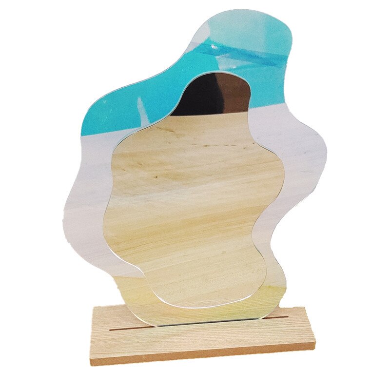 Stylish Wave Patterned Wall Mirror