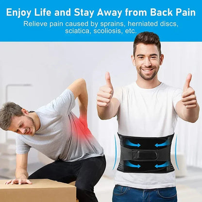 Comfortable Back Support Brace with Adjustable Lumbar Belt