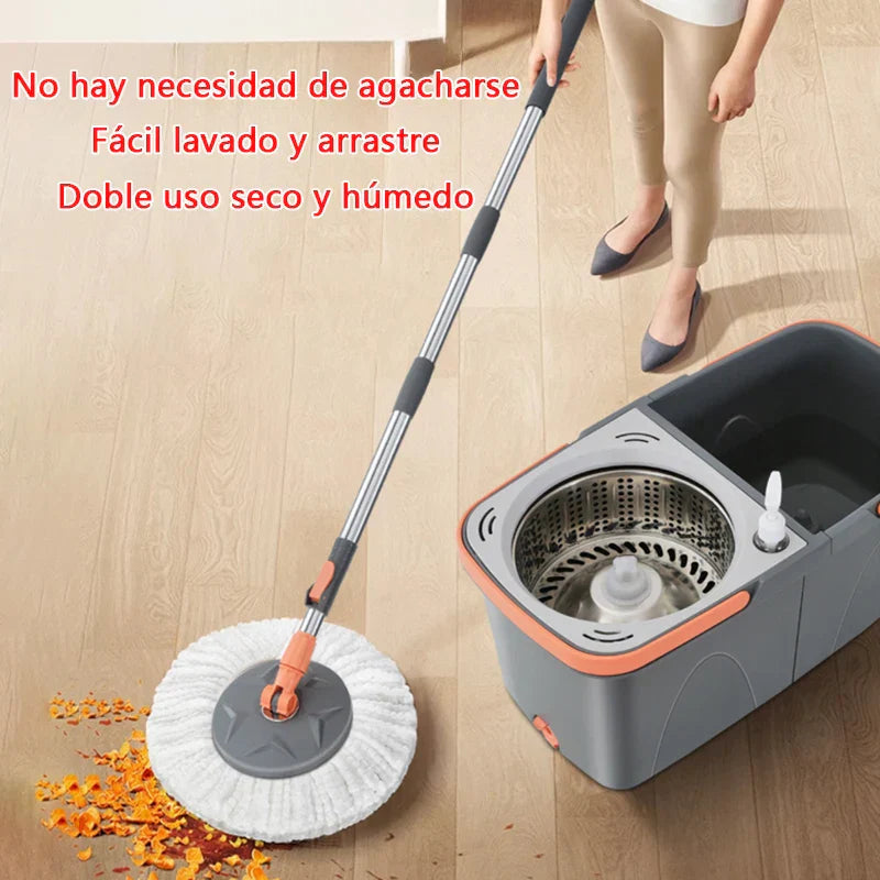 Premium Dual Bucket Mop with Stainless Steel Handle