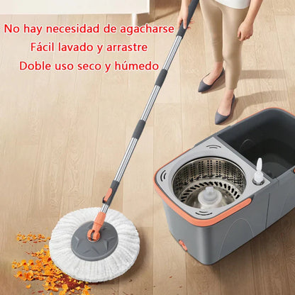 Premium Dual Bucket Mop with Stainless Steel Handle
