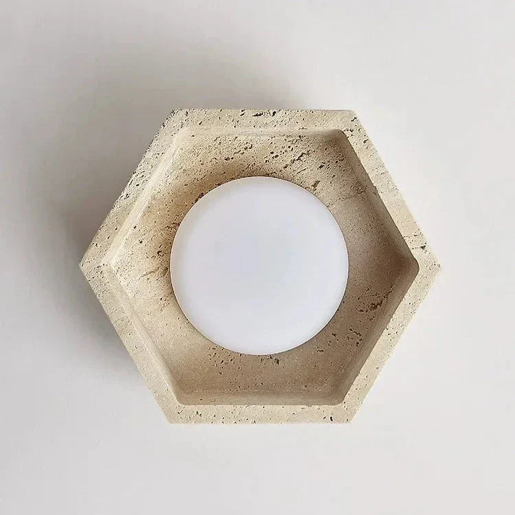 Natural Stone LED Ceiling Light Fixture