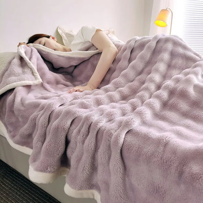 Plush Fleece Throw Blanket Soft & Cozy