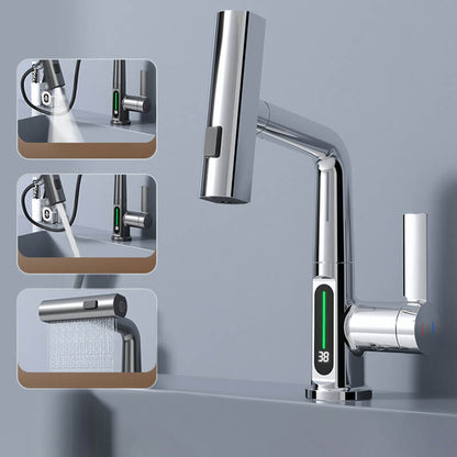 Flexible LED Faucet with Pull-Out Spray Head
