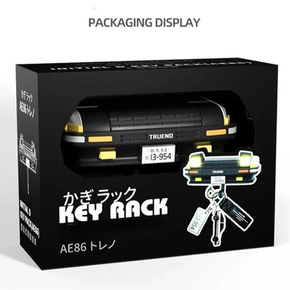 Car Shaped Key Holder with Wall Hooks