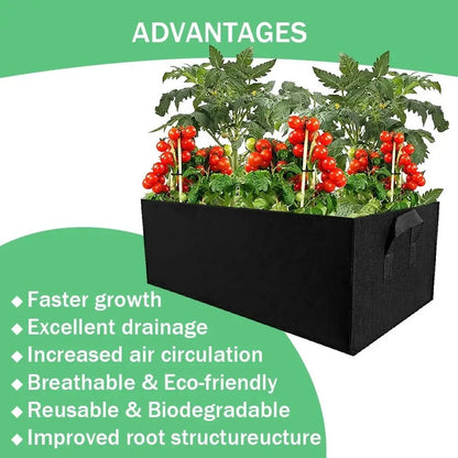Garden Planter Bag with Handles and Drainage Holes