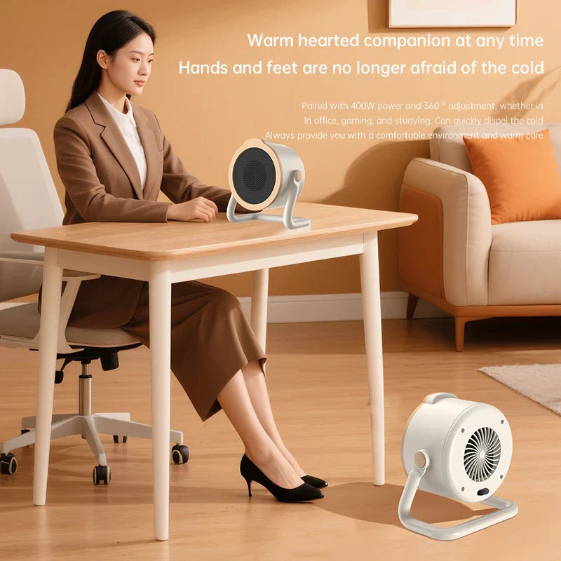 Compact 1000W Electric Space Heater with Safety Tip