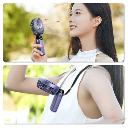 Compact 3-in-1 USB Mini Fan with LED Screen
