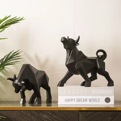 Stylish Bull Resin Figurine Modern Nordic Decor
