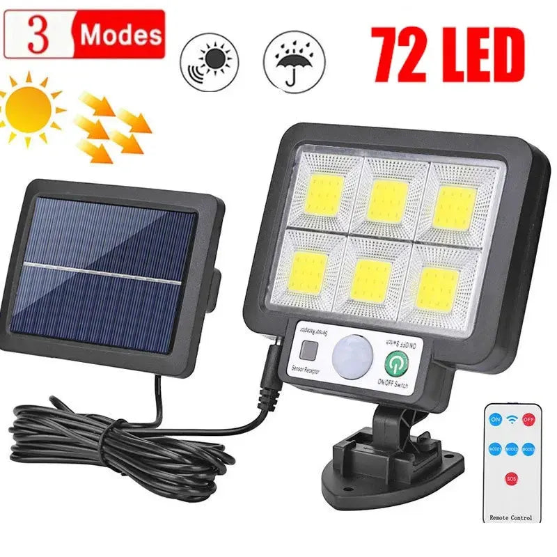 Solar Powered Motion Sensor Outdoor Lamp