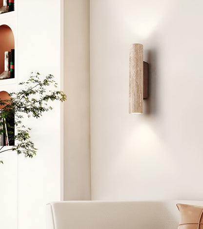 Natural Stone Wall Light in Simple Tube Design