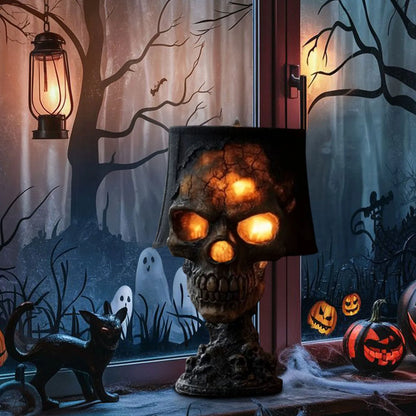 Spooky Skull Table Lamp Dark LED Light