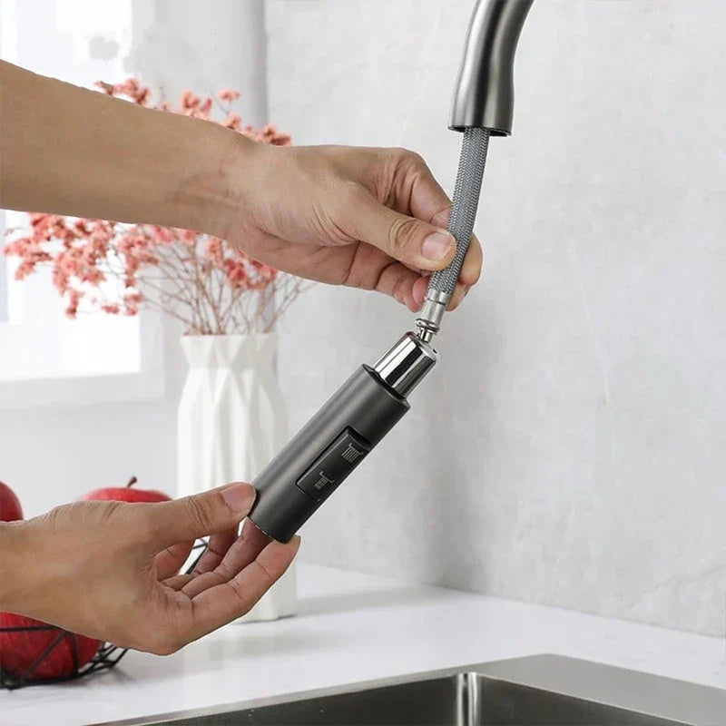 Flexible Kitchen Faucet with Pull Out Spray