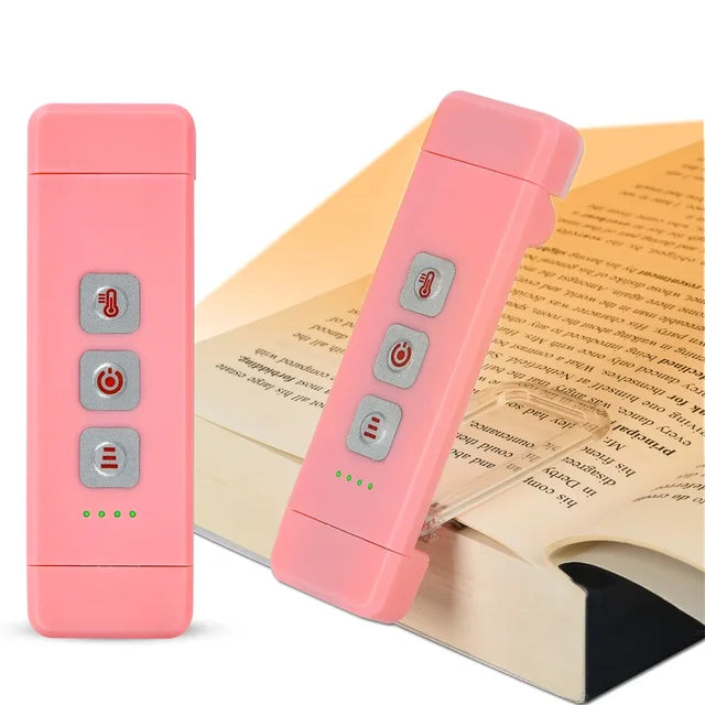 Compact LED Reading Light with Clip and USB Recharge