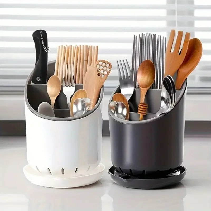 Practical Kitchen Cutlery Tray with Drainage System - Fesara