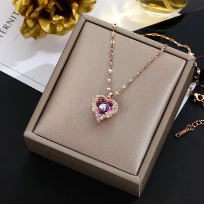 Stunning Sea Glass Stainless Steel Pendant Necklace - Fesara