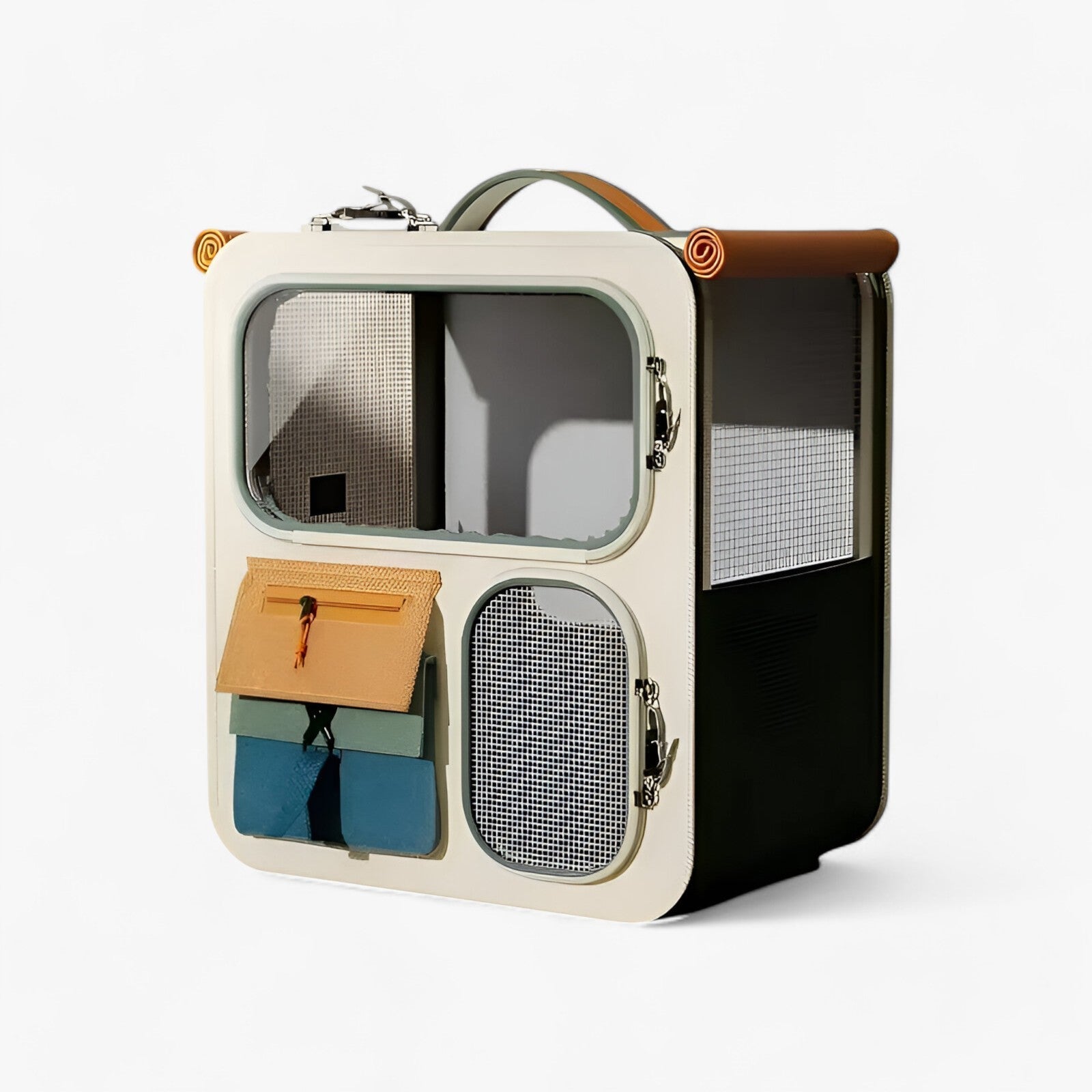 Pet Friendly Rolling Cat Carrier Backpack - Fesara