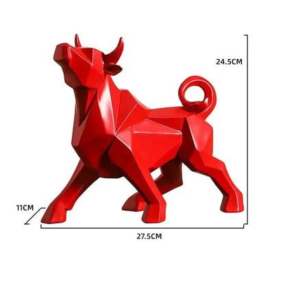 Stylish Bull Resin Figurine Modern Nordic Decor