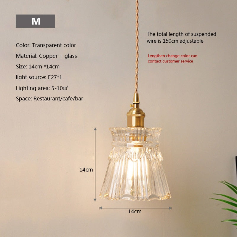 Clear Glass Hanging Pendant Light