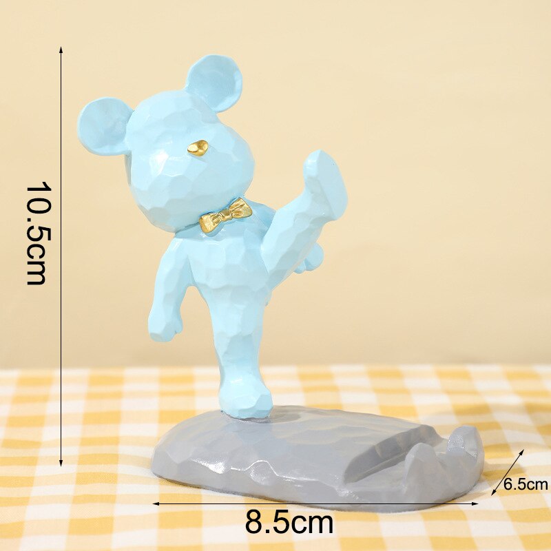 Cute Mini Martial Arts Bear Phone Holder