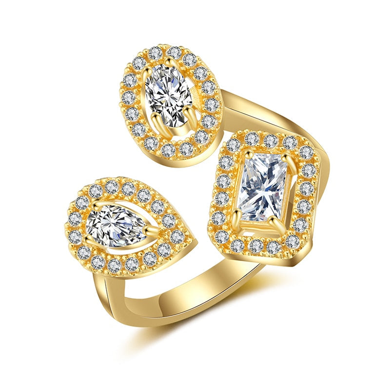 Fesara | Teardrop Zircon Elegant Adjustable Ring