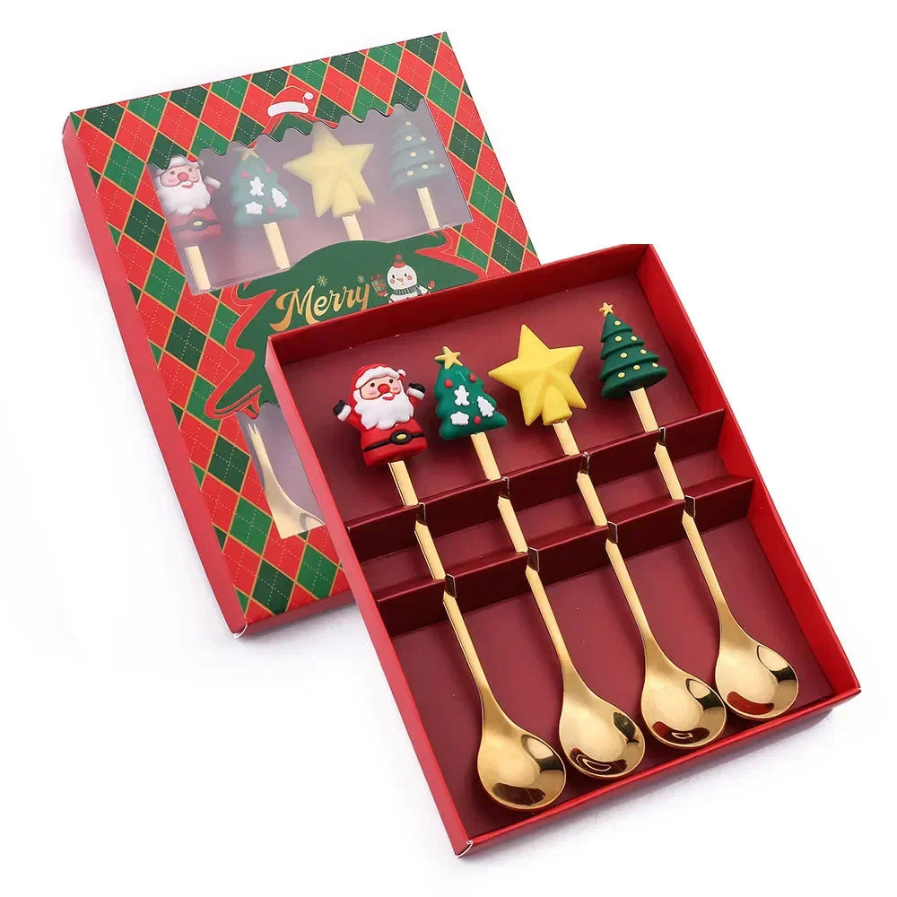 Holiday Christmas Spoon Set for Festive Tables - Fesara