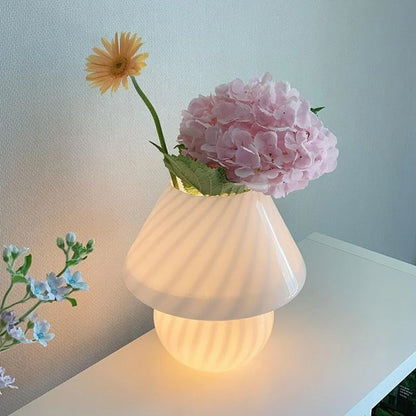 Stunning Glass Mushroom Table Lamp