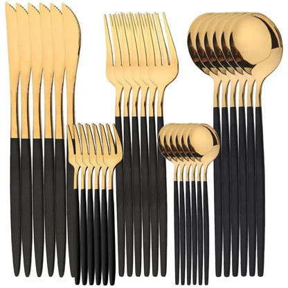 Elegant Premium 24K Gold Flatware Set