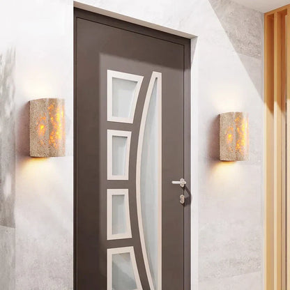 TravertineLuxe – Luxury Stone Wall Light for Modern Homes