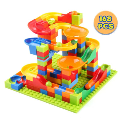 Colorful Marble Run Building Blocks Set