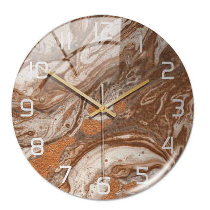 Elegant White Marble Silent Wall Clock