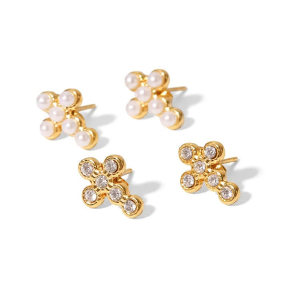 Delicate Silver Cross Earrings