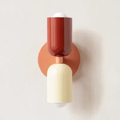 Simple Cream LED Double Wall Light For Home Decor