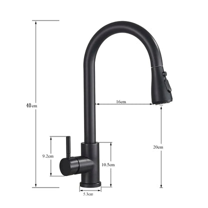 Modern Black Kitchen Faucet