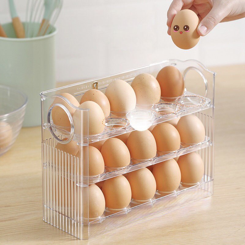 Space Saving Foldable Egg Holder Rack