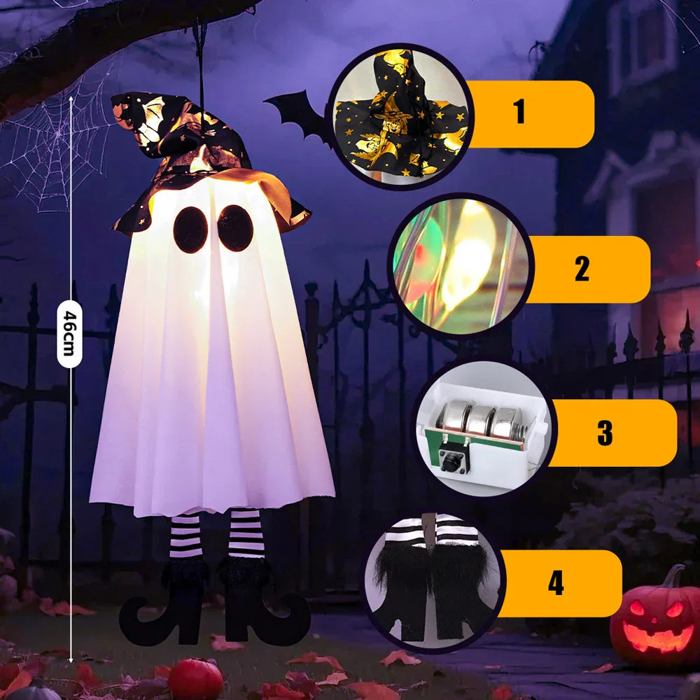 Hanging Ghost LED Lights Halloween Decor